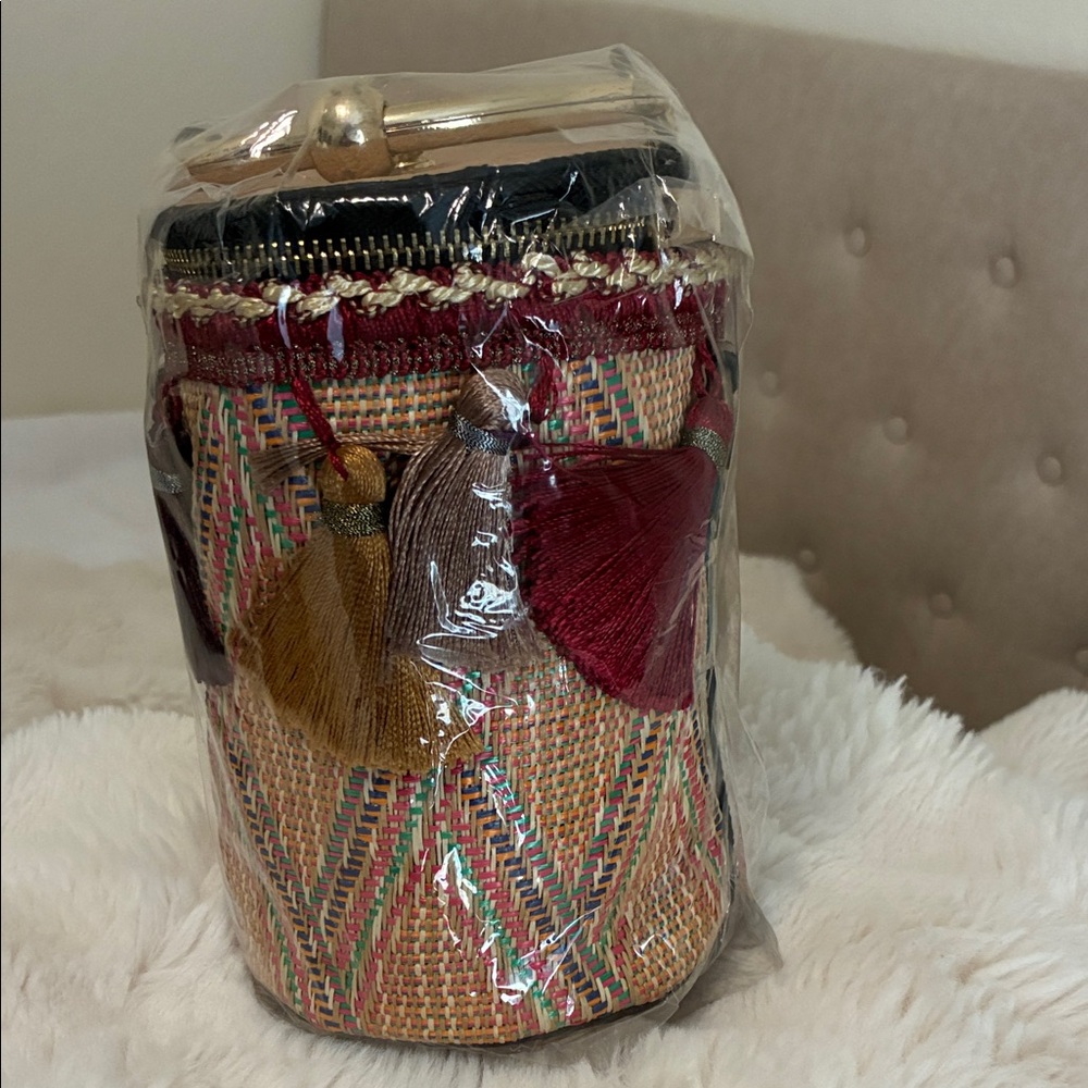 Colorful Woven Tassel Bag